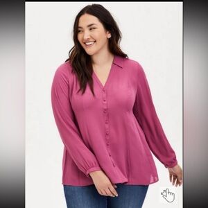 Torrid Harper Button-Up Blouse - Size 0